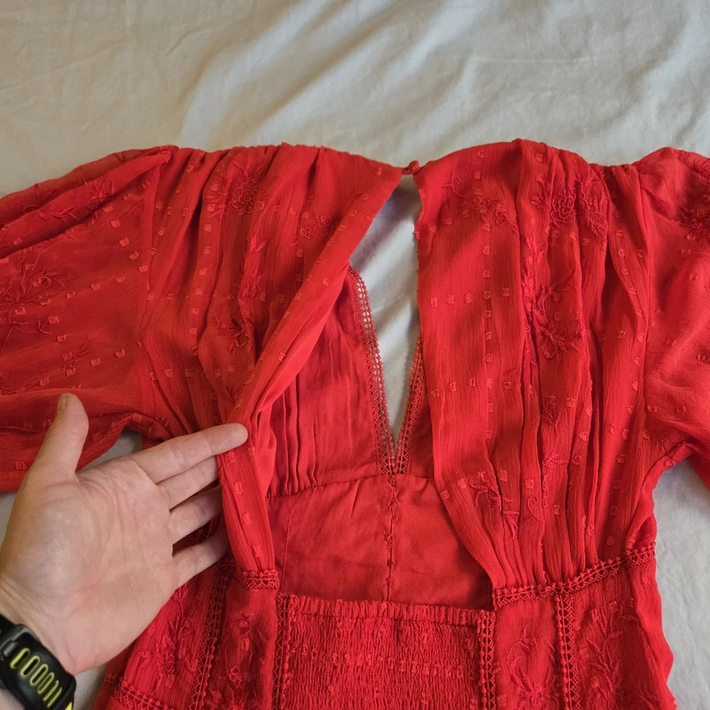 ALL SAINTS ❤️ Aspen Embroidered Maxi Dress sz 0 - like new! - Picture 15 of 16